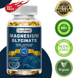 ALXFRESH Magnesium Glycinate 500mg with Zinc, Vitamin D3 & B6 – Musc