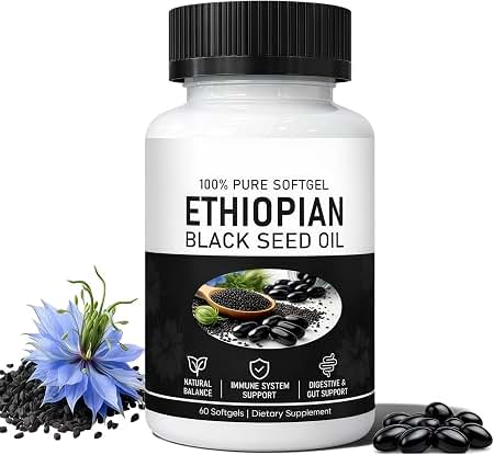 Ethiopian Black Seed Oil Softgels 60 Count – 100% Natural