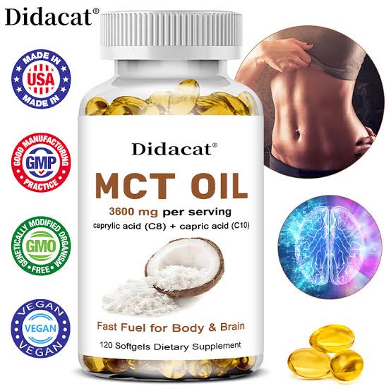 MCT Oil Capsules Softgels for Energy, Brain & & Weight Management