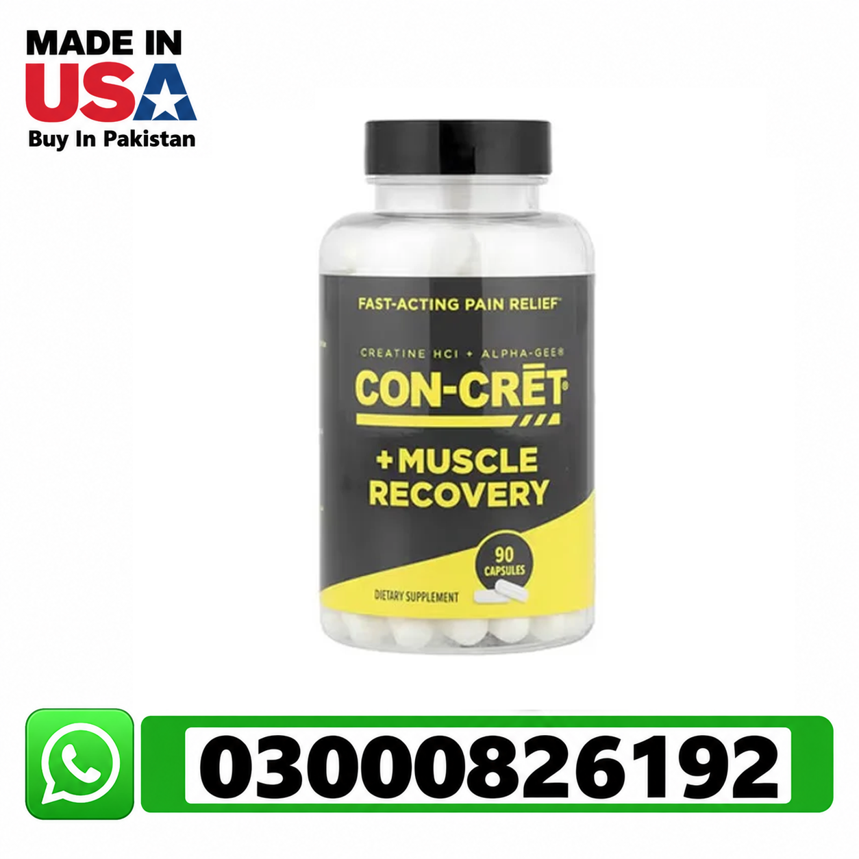 Con-Cret Creatine HCl + Alpha GEE® Capsules in Gojra | 03000826192
