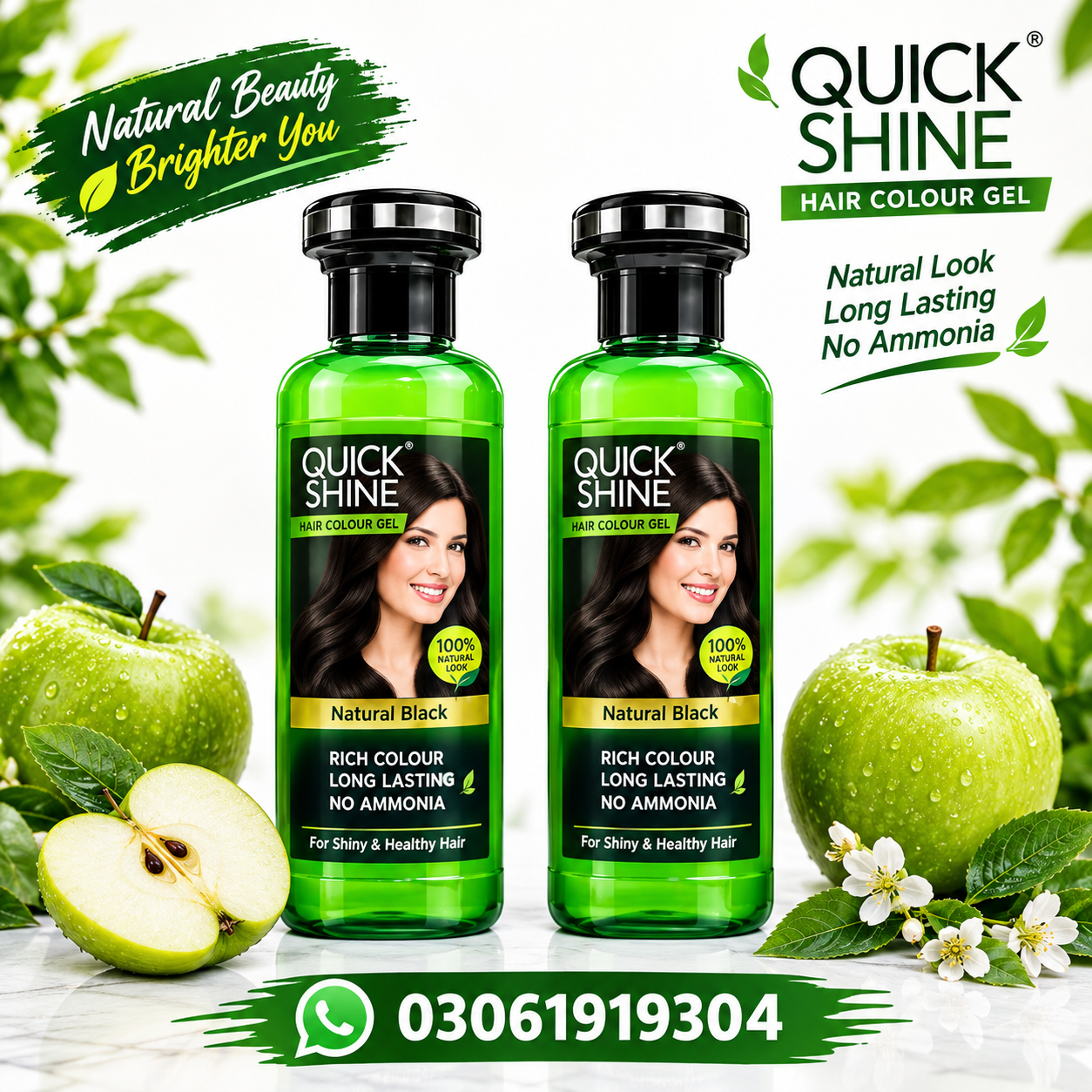 Quick Shine Hair Color Gel for Natural Looking Hair
